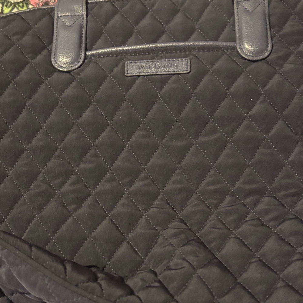 Vera Bradley Quilted Black Tote
